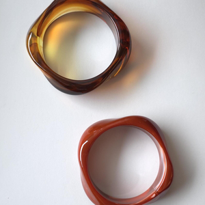 Moule en résine de forme ronde, couleur marron, fait à la main, pour bijoux artistiques, bracelet, fournitures d'artisanat pour projets en résine - Product Image 5