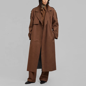 Abrigos de lana largos sin cuello para mujer, chaqueta de invierno para mujer - Product Image 5