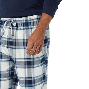Pantalon de détente à cordon de serrage à carreaux pour homme, pantalon décontracté à taille élastique - Product Image 5