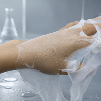Masque en tissu non tissé Y246 hydratant et confortable à base de chitosane soluble dans l'eau et de gel d'organismes marins, pour le soin de la peau