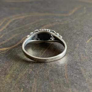 925 Sterling Silver Flower Design <b>Dainty</b> Amethyst Stone Unisex <b>Ring</b> for Daily Wear Made Jaipur Silver - Product Image 6