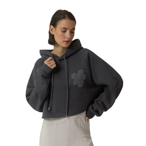 Sweat-shirt à capuche décontracté pour femme, hiver, en polaire, doublure polyester/coton, respirant, séchage rapide, impression numérique, logo personnalisé - Product Image 4