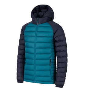 Men's Shiny Cotton Filled Puffer <b>Padded</b> Coat Hooded Regular Lightweight Winter Thick Warm <b>Waterproof</b> Canvas Front Design <b>Jackets</b> - Product Image 2