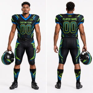 Moisturewicking American Football Uniform Jersey Pants Set Quickdry Polyester Mesh <b>Athletic</b> Personalized Sublimation Embroidered - Product Image 6