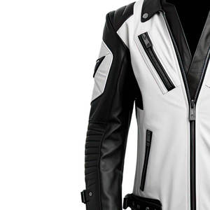 High Quality Custom Made Genuine Cowhide Leather <b>Motorcycle</b> <b>Jacket</b> Abrasion Windproof Resistant Plus Size Breathable Motorbike - Product Image 2