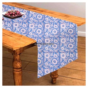 Modern Floral Cotton Fabric Table And Bed <b>Runner</b> Hand Block Printed Available At Wholesale Price For Wedding Events Home Decor - Product Image 3