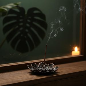 Lotus Shape <b>Incense</b> <b>Holder</b> with <b>Stick</b> Tray Detachable <b>Incense</b> Burner <b>for</b> Home Decor Meditation Yoga Relaxation - Product Image 6
