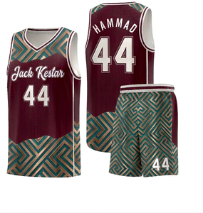 Nouvelle tenue de basket-ball personnalisée tendance pour adultes, 100% polyester, grande taille, haute qualité, séchage rapide, impression par sublimation - Product Image 5