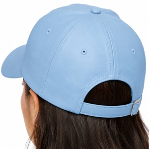Unisex Leather Baseball <b>Cap</b> Premium Leather Adjustable 6-Panel Casual Classic Style Lightweight Comfortable Daily Wear <b>Cap</b> - Product Image 2