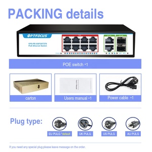 Công Tắc POE 4 8 16 <span class=keywords><strong>24</strong></span> Cổng 10/100M Của Nhà Máy OEM/ODM Công Tắc <span class=keywords><strong>Ethernet</strong></span> POE Gigabit Với 2 Cổng SFP - Product Image 6