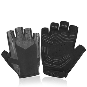 Manufacturer Custom <b>Half</b> Finger Cycling Gloves Non <b>Slip</b> Leather Gel Foam Padded Motorcycle Racing Gloves Gym Gloves for Men - Product Image 1