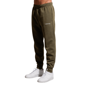 Pantalon de jogging molletonné personnalisé pour homme avec logo, coupe décontractée, taille à cordon de serrage, bas de pantalon à revers, style streetwear décontracté, fournisseur d'usine de vêtements OEM - Product Image 1