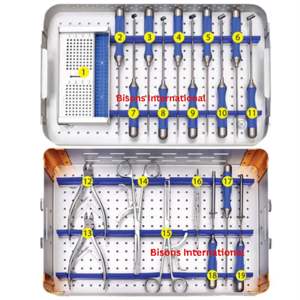 Juego de Instrumentos de Acero Inoxidable BISONS para Moldear Placas Laminales Manualmente, Kit Ortopédico para Cirugía de Columna Vertebral - Product Image 1