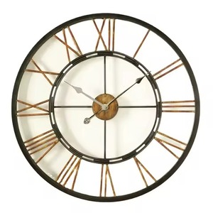 Roman Numbers Style Vintage Metal Wall <b>Clock</b> Quartz Analog Silent Gifting Use Living Room Office Decoration Use Wall <b>Clock</b> - Product Image 6