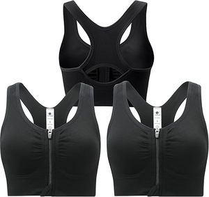Sujetador Deportivo con Cierre Frontal y Logotipo Personalizado, de Alta Sujeción, para Mujer, Ropa de Gimnasio, Transpirable, para Yoga, con Relleno Extraíble y Doble Cierre - Product Image 6