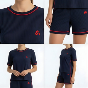 Conjunto Deportivo Casual para Mujer, Transpirable, Estilo Biker, con Pantalones Cortos y Blusa, Traje Deportivo Femenino - Product Image 4