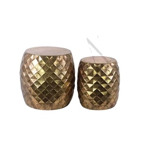 METAL ROUND STOOL LUXURY SIDE STOOL FOR LIVING ROOM HOT SELLING <b>BAR</b> STOOL DECORATIVE FURNITURE - Product Image 1