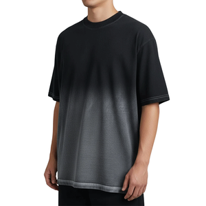 เสื้อยืดวินเทจผ้าฝ้าย 100% ทรงโอเวอร์ไซส์ ซักแบบ Stone Wash สกรีนลายปักเอง สไตล์สตรีทแวร์ แห้งเร็ว ซักแบบ Acid Wash สำหรับผู้ชาย - Product Image 4
