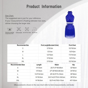 ชุดเต้นรำลาตินสำหรับผู้หญิง เสื้อครอปท็อปแบบซ้อนทับพร้อมกระโปรงพู่ห้อย สำหรับซัลซ่า ชาช่า การแสดงบนเวที งานปาร์ตี้ และการฝึกซ้อม - Product Image 6