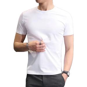 T-shirt uni blanc vente en gros personnalisé votre logo impression polyester coton t-shirt imprimé grande taille hommes t-shirt pour hommes - Product Image 2