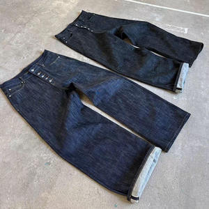 OEM Starlit Apparels - Jeans de Mezclilla para Hombre, Ligeros, 100% Algodón, 14 oz, Lavado a la Piedra, con Dobladillo Desgarrado, Estilo Japonés, Corte Holgado - Product Image 2