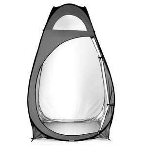 Tenda Portatile Pop-Up per Toilette e Spogliatoio, Rifugio per la Privacy, Tenda Doccia Nera - Product Image 1