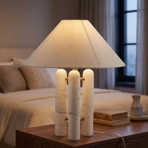 Premium Design Table Lamp With Modern Look in Marble for Bedroom Living Room Home <b>Decorative</b> <b>Lighting</b> Use Table Lamp - Product Image 4