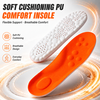Semelles intérieures en mousse PU respirantes et amortissantes avec soutien de la voûte plantaire pour hommes et femmes, idéales pour la course, les chaussures de sport et le travail – Vente en gros usine