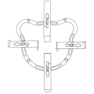 ชุดเครื่องมือผ่าตัดแบบใช้มือ วิทโลว์ โครงเหล็กกล้าไร้สนิม ขนาด 225 มม. จุดกว้างที่สุดสำหรับการดึงช่องคลอด  สามารถดึงได้เกือบ 360 องศา ได้รับมาตรฐาน CE - Product Image 1