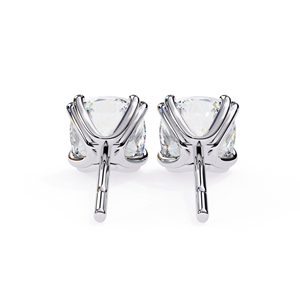 Boucles d'oreilles clous en moissanite taille coussin 6x6 mm, 2,2 carats au total, or massif 10K, bijoux de luxe pour femme, cadeau - Product Image 4