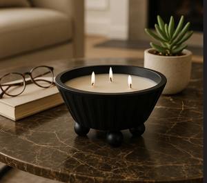 Moderna vela aromática en tazón de madera de mango para mesa de centro, dormitorio y estantería, 9 pulgadas, a precio económico. - Product Image 5