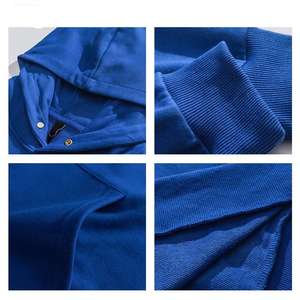 Sweat à capuche unisexe 100% coton doux, coupe-vent, en polaire, imprimé sur mesure avec logo personnalisé et impression en relief pour hommes et femmes - Product Image 3