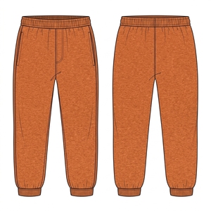 Pantalon de jogging chiné pour homme, coupe décontractée, avec revers élastiques, fabrication sur mesure - Product Image 2