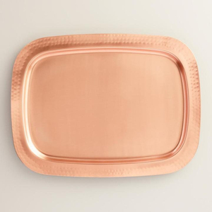 Antique Copper Food Serving <b>Tray</b> Rectangular For Home Hotel And Restaurant Use Tabletop Snacks & Drinks Serving <b>Trays</b> - Product Image 4