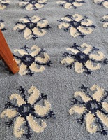 Tapis en laine fait main à motif abstrait, tissé à la main, doux, moderne, écologique, antidérapant, adapté aux animaux domestiques, antibactérien, à poils ras