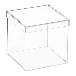 Cubical Acrylic Display Storage <b>Box</b> & Kitchen Storage Multi Purpose Transparent Utility Container for Jewelry & <b>Makeup</b> Organizer - Product Image 1