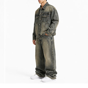 Jeans amples modernes pour hommes – Style streetwear confortable et tendance – Ensembles de jeans premium pour hommes – Vente en gros - Product Image 4
