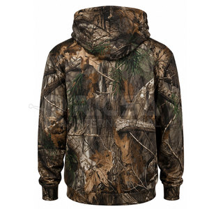 Sudadera con Capucha para Hombre, para Caza, Invierno, Color Sólido, Suave, Manga Larga, Transpirable, Resistente, Personalizable - Product Image 3