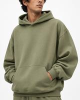 Sweat-shirt à capuche oversize pour homme en molleton 100% coton, coupe ample, poche avant, décontracté, pour l'hiver, écologique, ODM
