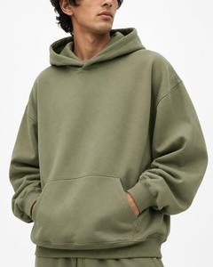 Sweat-shirt à capuche oversize pour homme en molleton 100% coton, coupe ample, poche avant, décontracté, pour l'hiver, écologique, ODM - Product Image 2