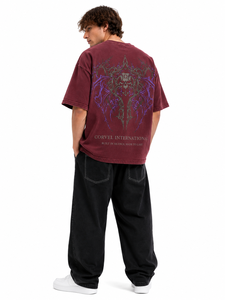เสื้อยืดผ้าฝ้ายทรงหลวมสำหรับผู้ชาย พิมพ์ลายกราฟิกด้านหลัง เสื้อผู้ชายสไตล์วินเทจ ลุคสบายๆ สตรีทแวร์ ทันสมัย สไตล์ลำลอง - Product Image 4