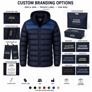 Veste matelassée à capuche unisexe, veste d'hiver isolée, fabricant de vêtements d'extérieur OEM ODM - Product Image 5
