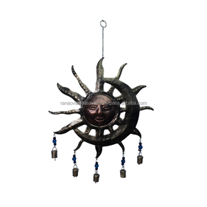 กระดิ่งลมเหล็กแขวนผนังรูปดวงจันทร์และดวงอาทิตย์ต้องการมากตกแต่งบ้านแบบโบราณ - Product Image 3