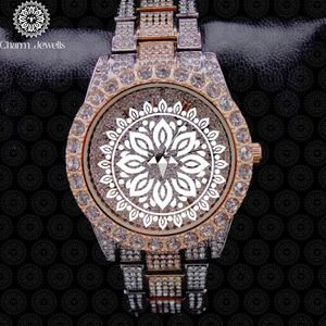 Reloj de Lujo para Hombre Charm Jewells, de Acero Inoxidable, Esfera de 43 mm, Correa de Acero Inoxidable, Movimiento Mecánico, Caja Poligonal, Resistente al Agua 10 Bar - Product Image 4