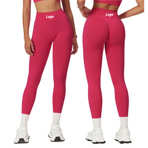 Leggings Largos de Cintura Alta para Mujer, Color Azul Sólido, Leggings Básicos - Product Image 4