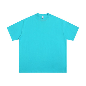 T-shirt pour homme en coton rouge à manches courtes, col rond, coupe classique, décontracté, couleur unie, jersey tricoté, teinture unie - Product Image 6