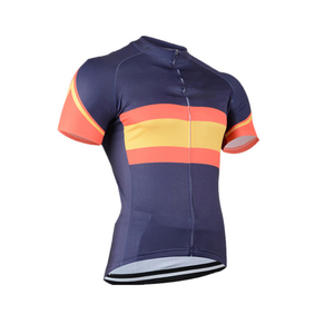 Ensemble de maillots et shorts de cyclisme personnalisés respirants, coupe-vent, imprimés par transfert thermique, 100% polyester, pour hommes adultes - Séchage rapide, légers - Product Image 3