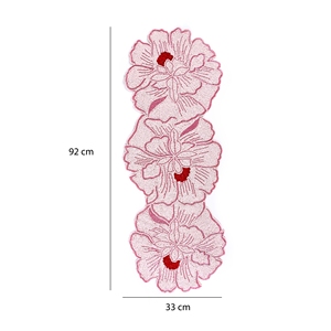 Luxury Embroidered Floral Beaded Cotton <b>Table</b> <b>Runner</b> for Dining Kitchen Wedding & Party Decor - Product Image 5