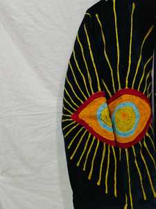 Vintage Style Eye Suzani Embroidered Knitted <b>Velvet</b> <b>Jacket</b> Handmade Boho Chic Ethnic <b>Women</b> Designer Winter Autumn Wear - Product Image 2