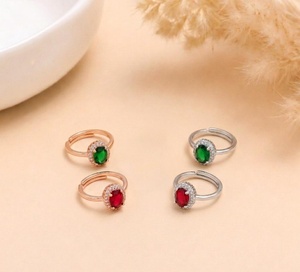Oval Crystal Halo <b>Ring</b> Adjustable <b>Cocktail</b> <b>Ring</b> <b>Gold</b> Plated Wedding Jewelry Sparkling Engagement <b>Ring</b> Wholesale Price - Product Image 1
